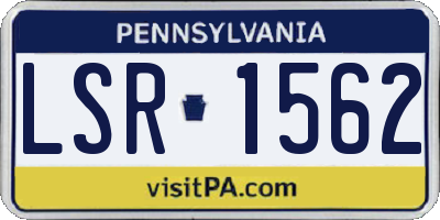 PA license plate LSR1562