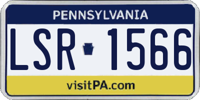 PA license plate LSR1566
