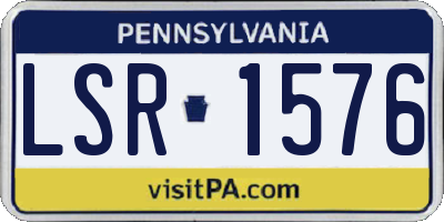 PA license plate LSR1576