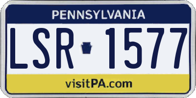 PA license plate LSR1577