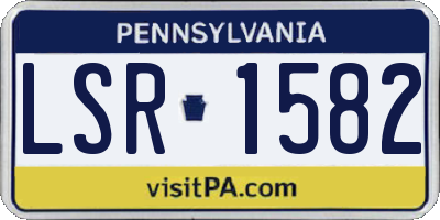 PA license plate LSR1582