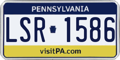 PA license plate LSR1586