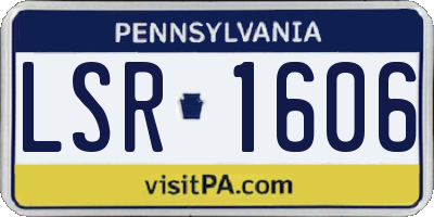 PA license plate LSR1606
