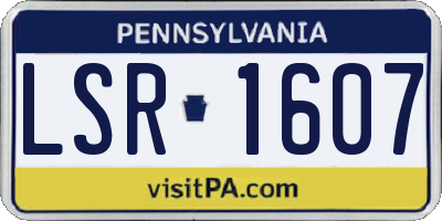 PA license plate LSR1607