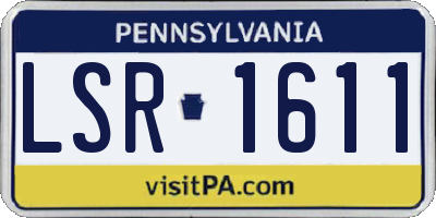 PA license plate LSR1611