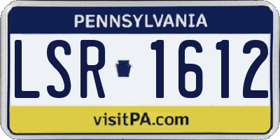 PA license plate LSR1612