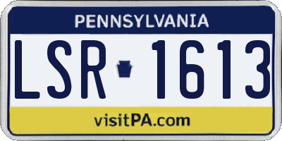 PA license plate LSR1613