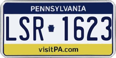 PA license plate LSR1623