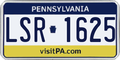 PA license plate LSR1625
