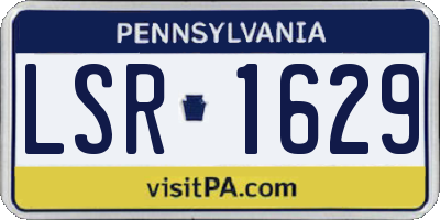PA license plate LSR1629