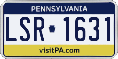 PA license plate LSR1631