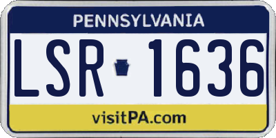 PA license plate LSR1636