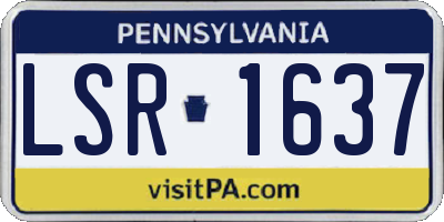 PA license plate LSR1637