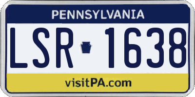 PA license plate LSR1638