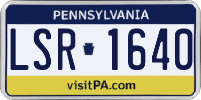 PA license plate LSR1640