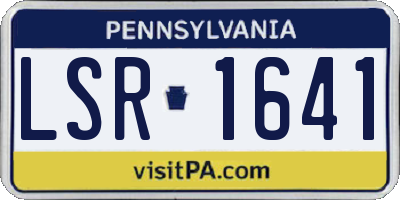 PA license plate LSR1641