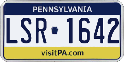 PA license plate LSR1642