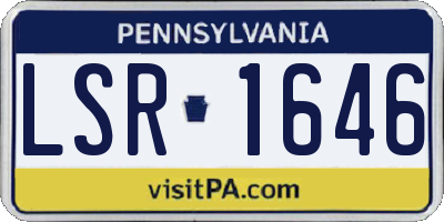 PA license plate LSR1646