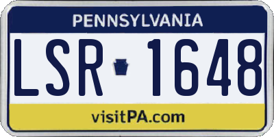 PA license plate LSR1648