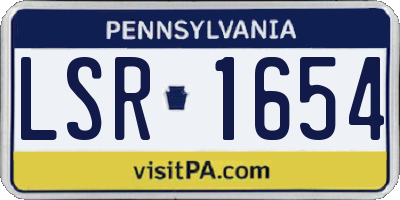 PA license plate LSR1654