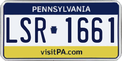 PA license plate LSR1661