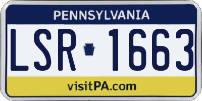 PA license plate LSR1663