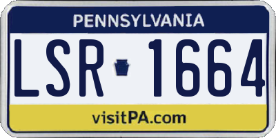 PA license plate LSR1664