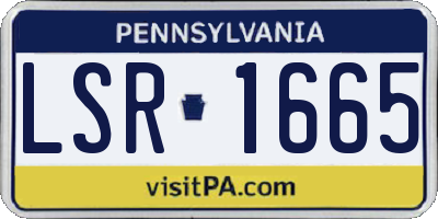 PA license plate LSR1665