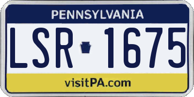 PA license plate LSR1675