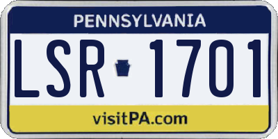 PA license plate LSR1701