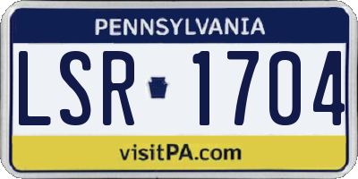 PA license plate LSR1704