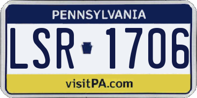 PA license plate LSR1706