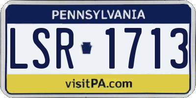 PA license plate LSR1713