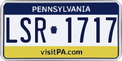 PA license plate LSR1717