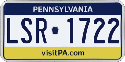 PA license plate LSR1722
