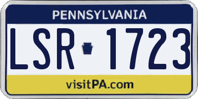 PA license plate LSR1723