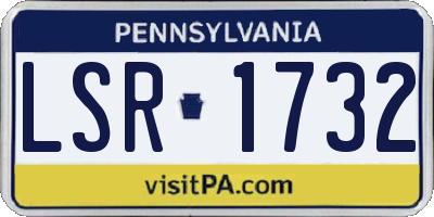 PA license plate LSR1732
