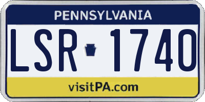 PA license plate LSR1740