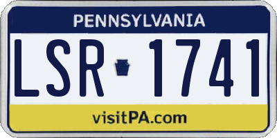 PA license plate LSR1741