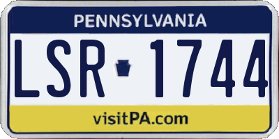 PA license plate LSR1744