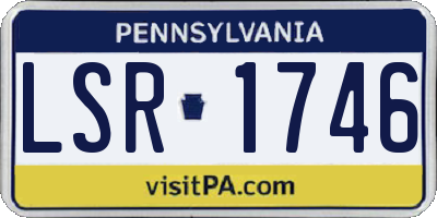PA license plate LSR1746