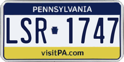 PA license plate LSR1747