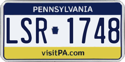 PA license plate LSR1748
