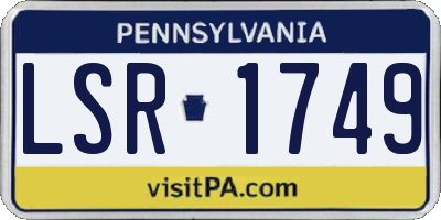 PA license plate LSR1749