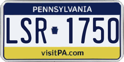 PA license plate LSR1750