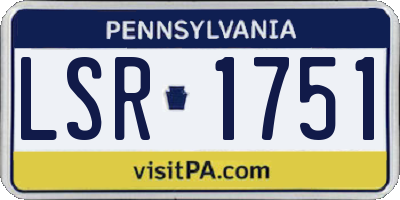 PA license plate LSR1751