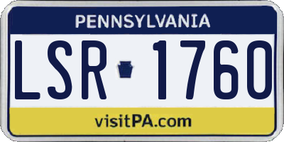 PA license plate LSR1760