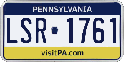 PA license plate LSR1761