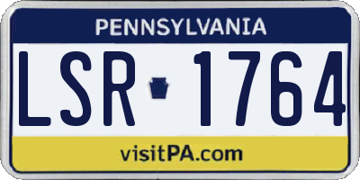 PA license plate LSR1764