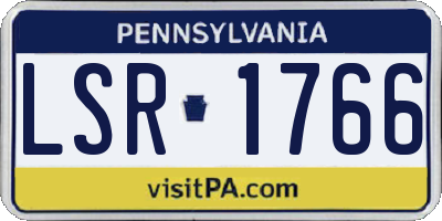 PA license plate LSR1766